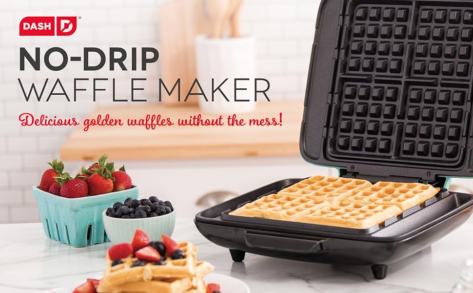 waffle, maker, dash, Belgium, machine, no drip, no mess