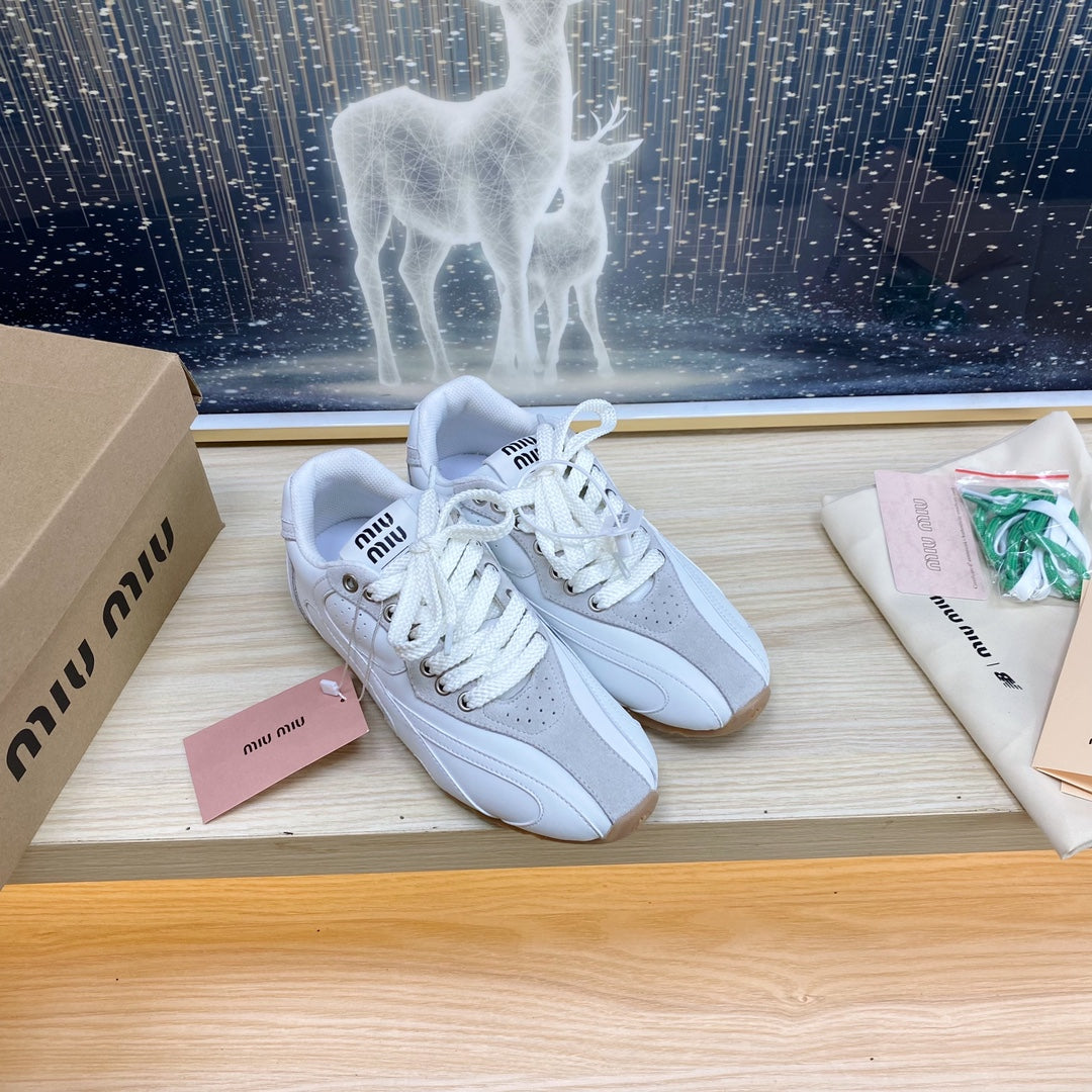 NB White and Gray Sneakers Cowhide、mysite、Cacoeks