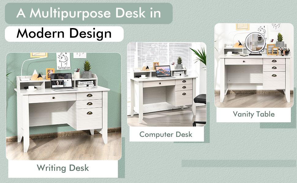 white desk