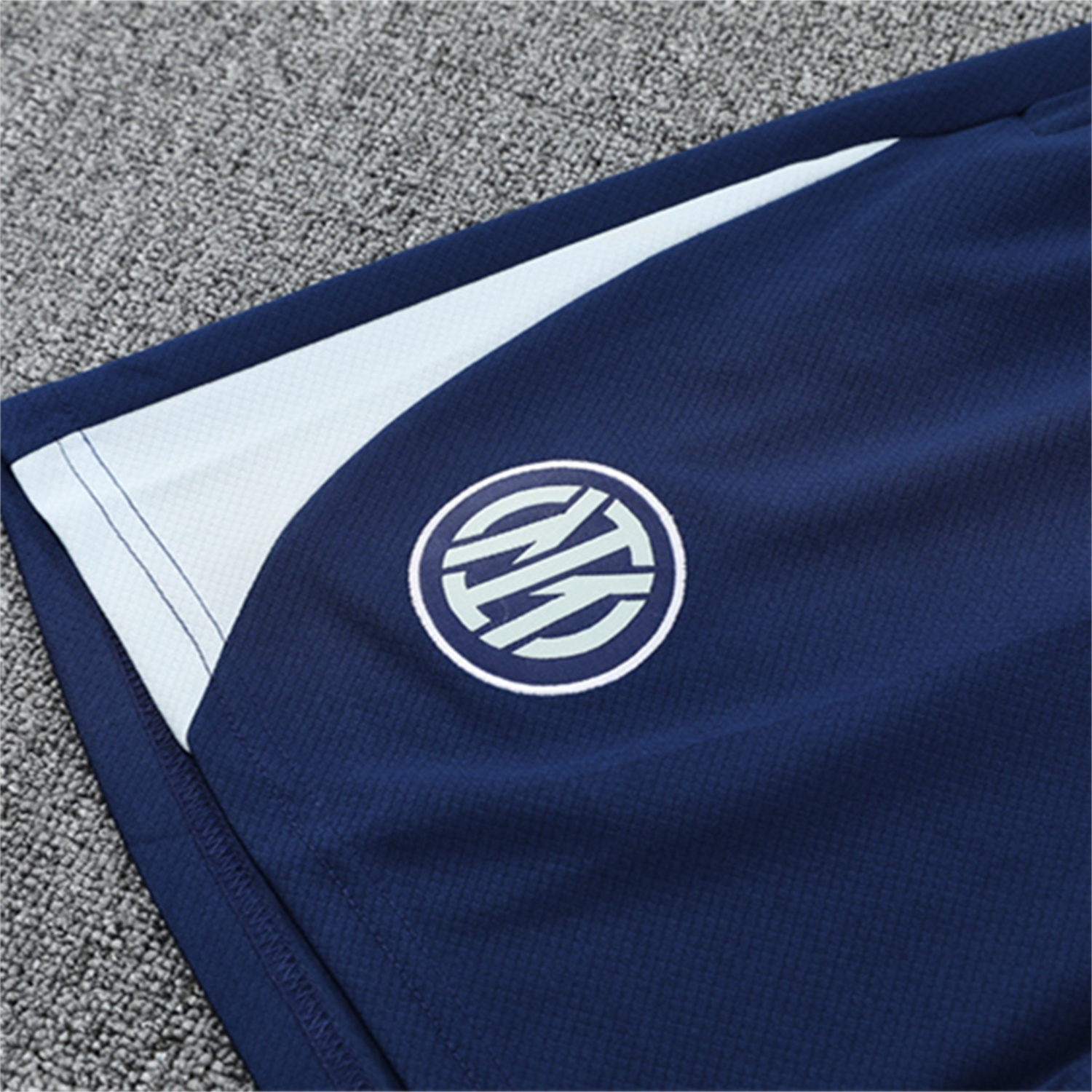 UltraTrikot-Inter Milan 25-26 Short-Sleeve Kids Training Set - Light Grey Top & Blue Shorts