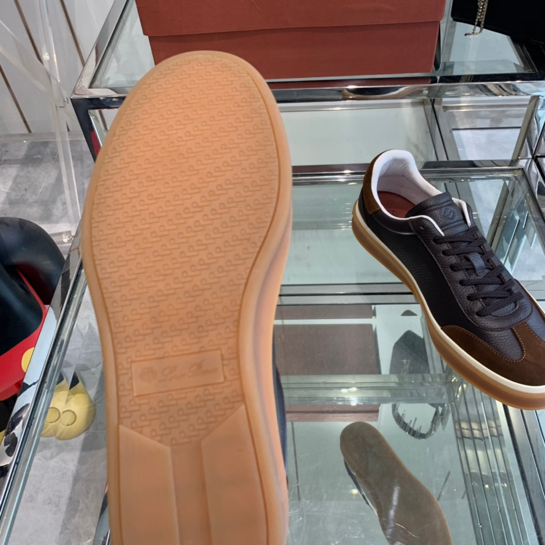 LP TENNIS WALK SNEAKERS ANCHOR AND BROWN CALFSKIN、mysite、Cacoeks
