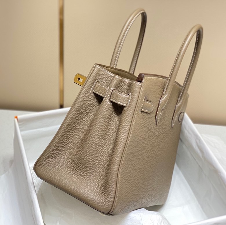 Hermes Birkin 30CM 35CM Togo Leather Milkshake Elephant Grey With Gold