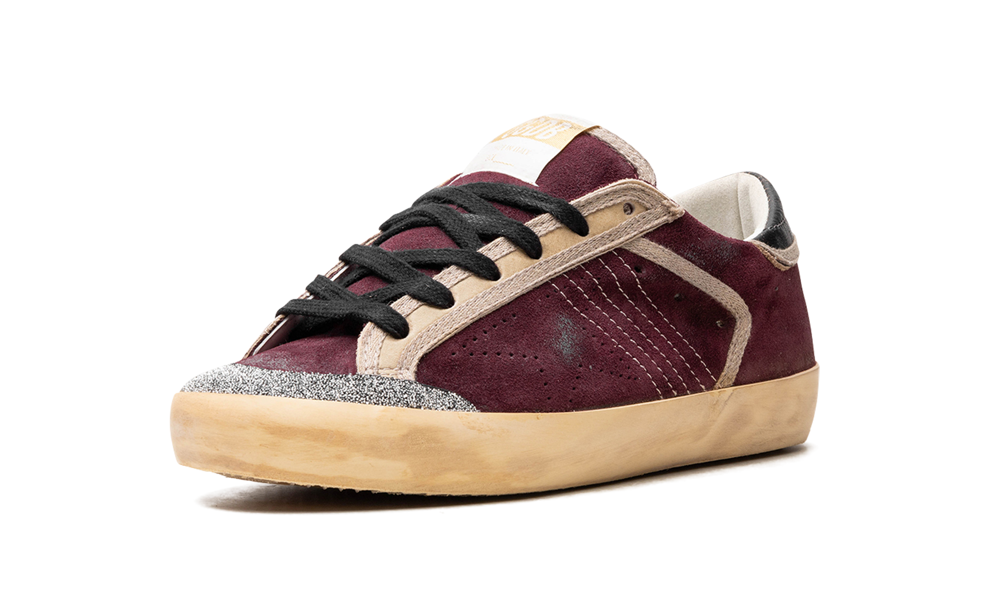 SUPER-STAR PENSTAR SUEDE UPPER CRYSTAL PENSTAR SKATE STAR VINTAGE LEATHER HEEL SIGNATURE FOXING "WINE RED BLACK"、mysite、Cacoeks