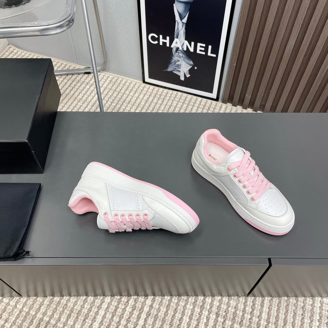 SL/61 SNEAKERS IN WHITE MIX LIGHT PINK CALFSKIN、mysite、Cacoeks