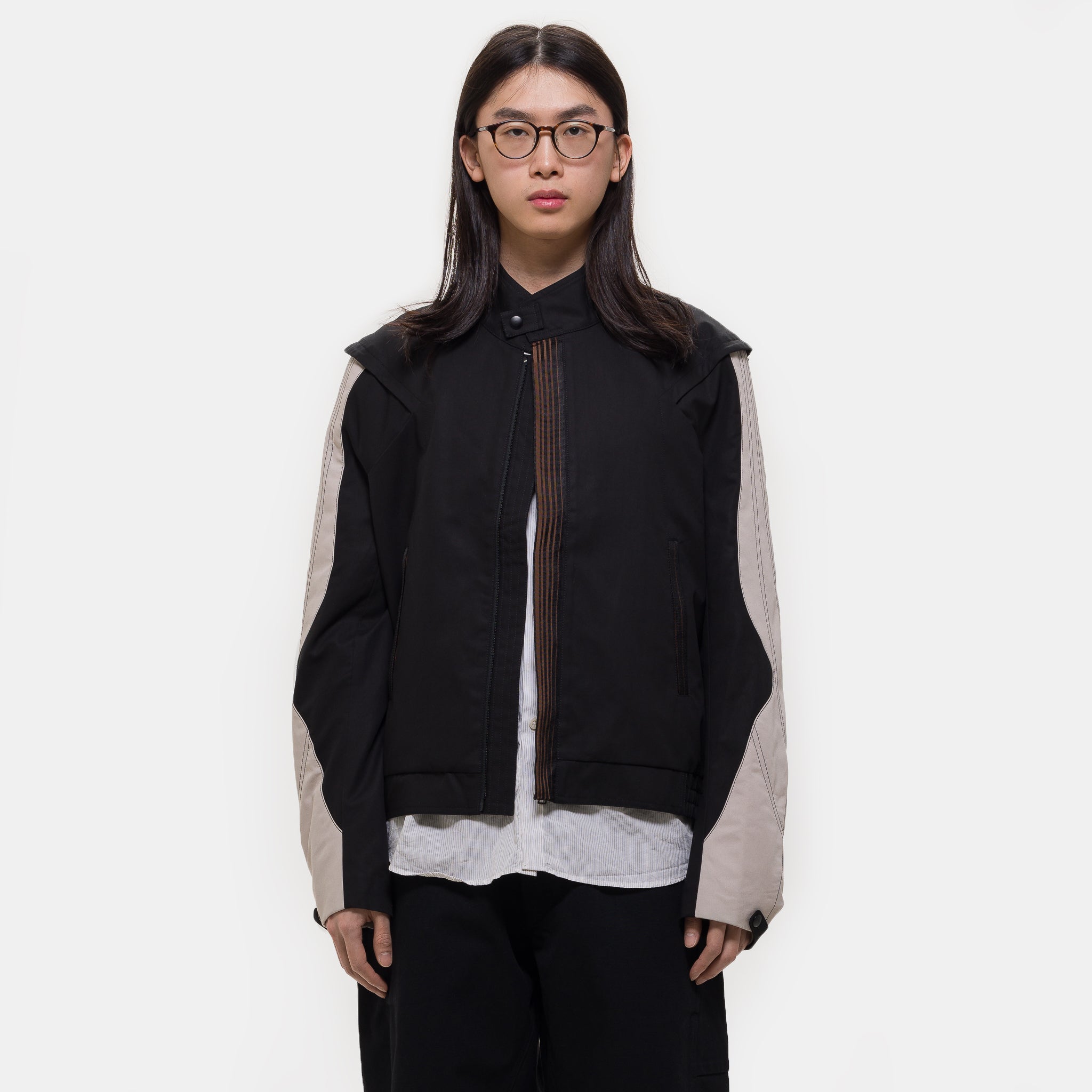 Solix Jacket in Black Sable/Seedpearl