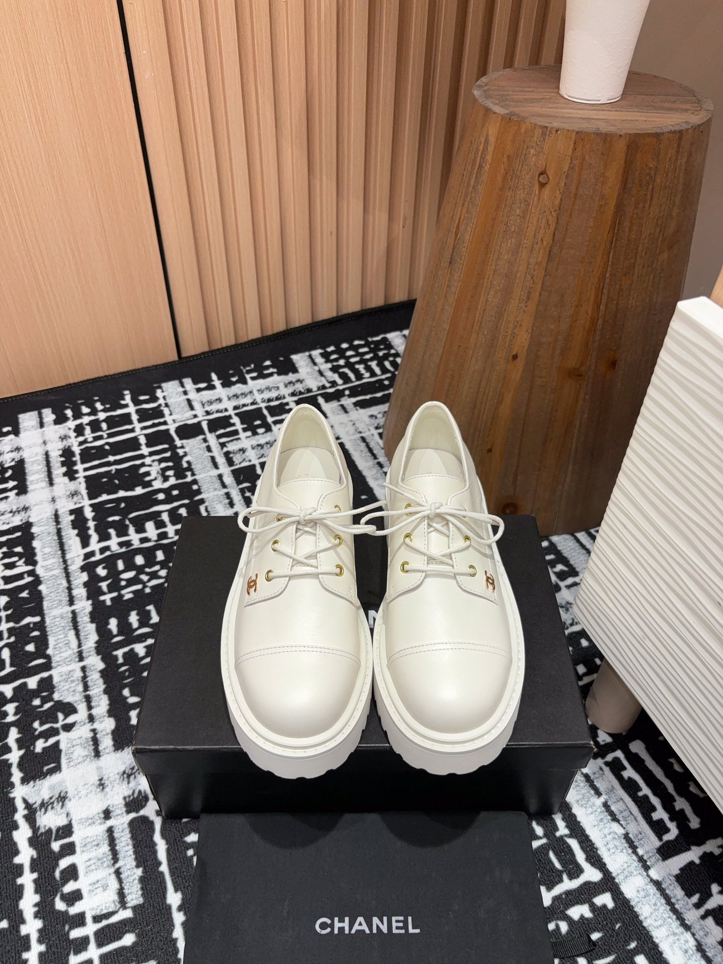 CC OXFORD SHOES IN WHITE CALFSKIN、mysite、Cacoeks