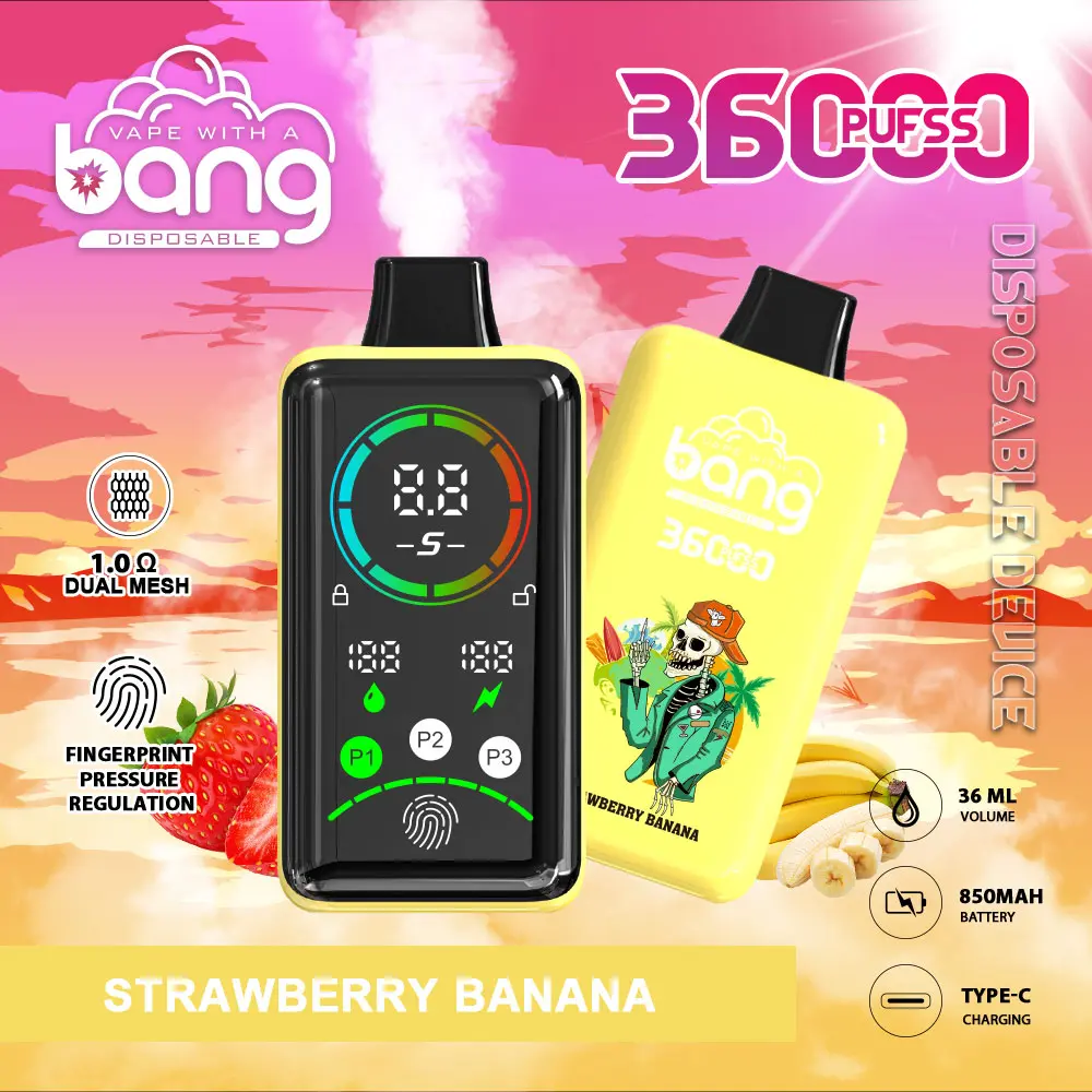 (Box of 3) Bang 36000 Power Advanced Fingerprint Power Regulation 36K Puffs Disposable Vape