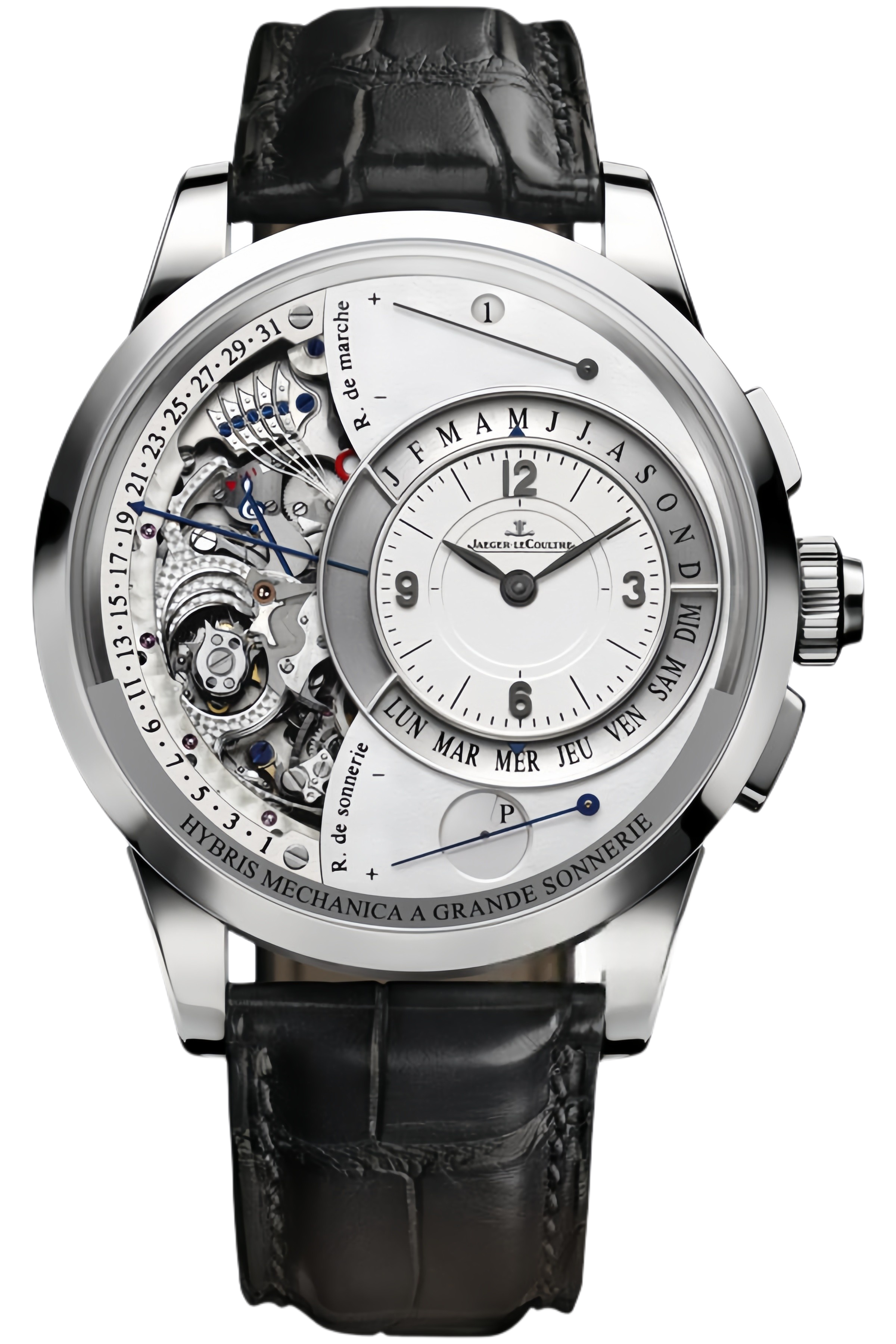 Jaeger-LeCoultre Hybris Mechanical Ref. 6033420 Super Clone Watch – White Gold Blue Dial Minute Repeater Fake Replica