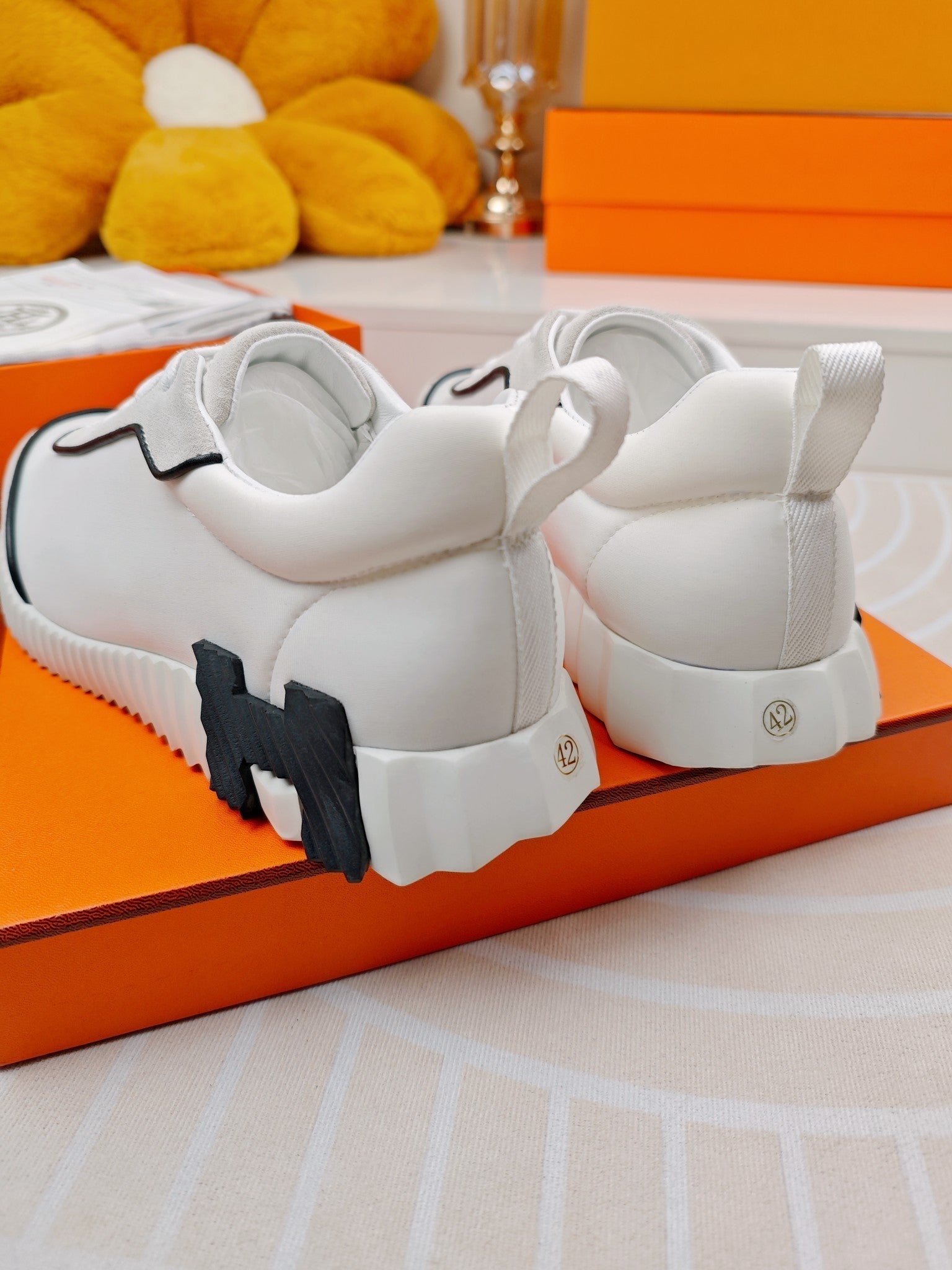 BOUNCING SNEAKERS WHITE CALFSKIN STYLIZED、mysite、Cacoeks