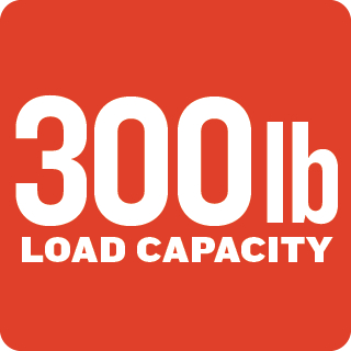 300lb Load Capacity Graphic