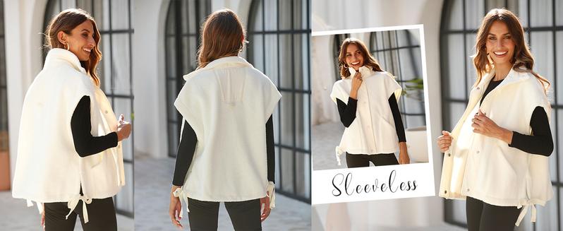 Tanming Women's Warm Fleece Vest Casual Sleeveless Button Down Sherpa Jacket Outerwear with Pockets TikTokShopBlackFriday