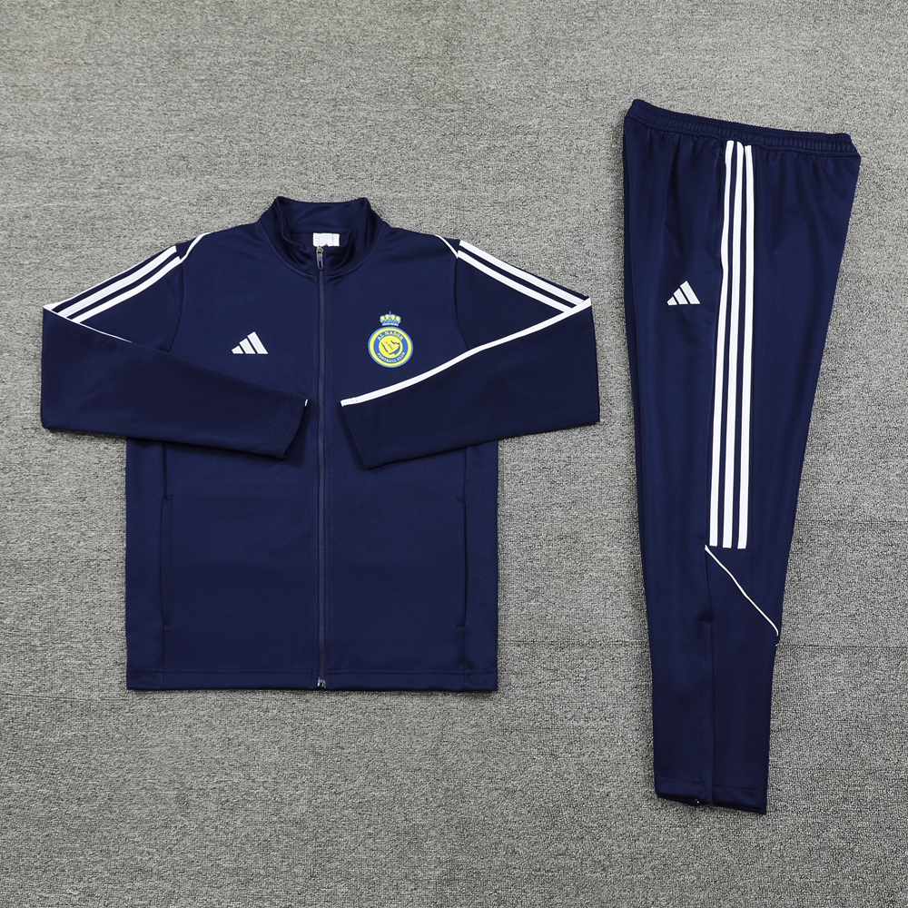 ManixJersey.com | Al Nassr Riyadh Victory 24-25 Jacket Training Tracksuit - Royal Blue -Customize Name, Number and Patch | Worldwide Shipping