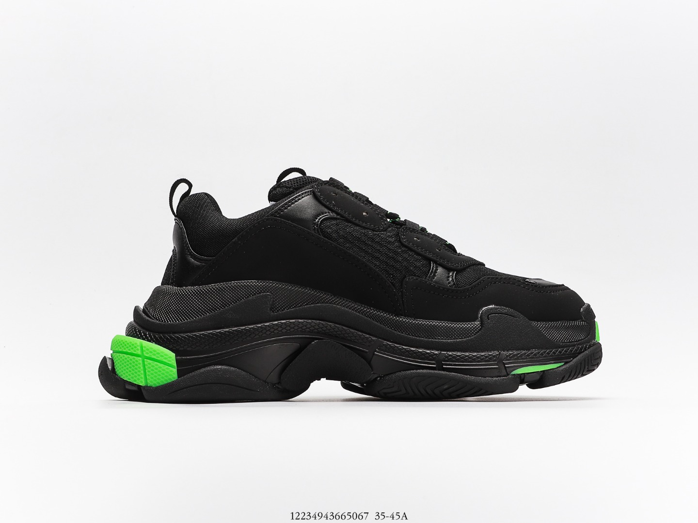 Balenciaga Triple S Sneaker in Black Glow Green、mysite、Cacoeks