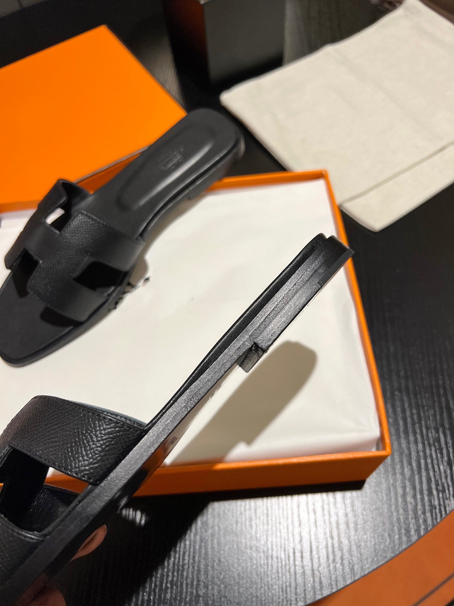 0RAN SANDAL Leather Black、mysite、Cacoeks