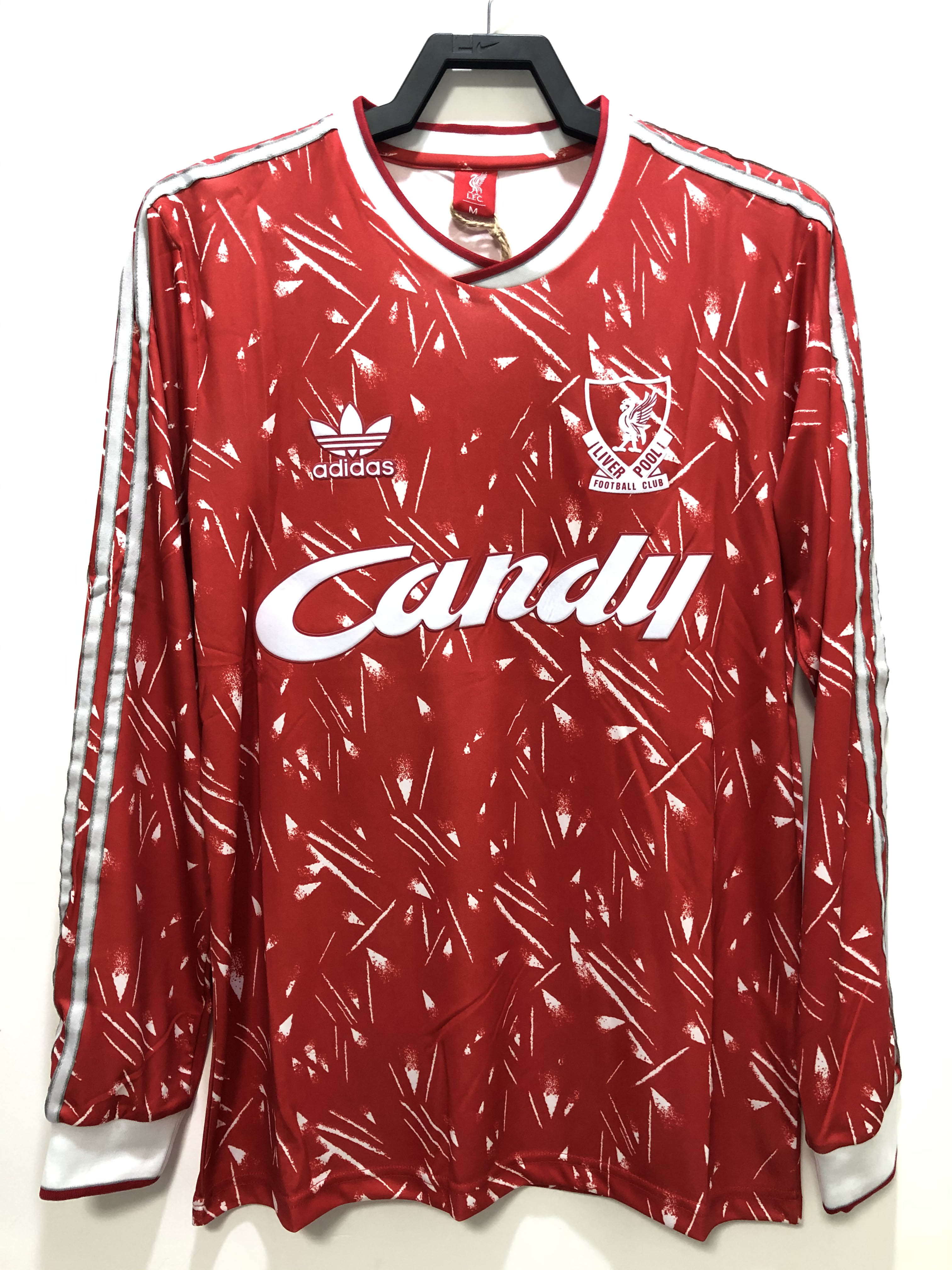 1989/1991 Retro Long Sleeve Liverpool Home Football Shirt 1:1 Thai Quality:football jersey mysite: unitedjerseyfootball 邓江浪:football