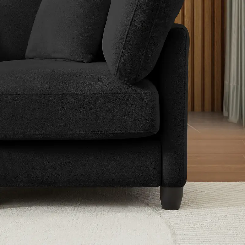 7pcs l shaped fabric fabric sofa free combination soft and comfortable suitable for living room bedroom hotel   office reception and   dark gray beige   details 3