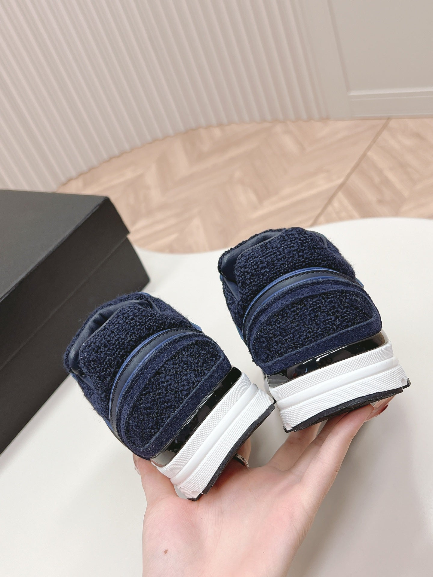 TRAINERS IN MIDNIGHT BLUE SUEDE AND CALFSKIN、mysite、Cacoeks