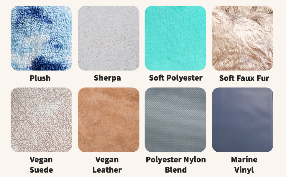Plush Sherpa Soft Polyester Soft Faux Fur Vegan Suede Vegan Leather Polyester Nylon Marine Vinyl