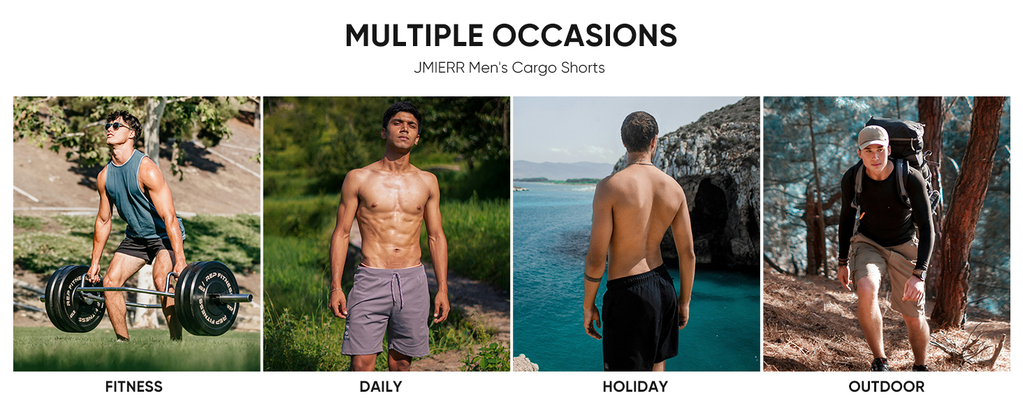 Mens Casual Cargo Shorts