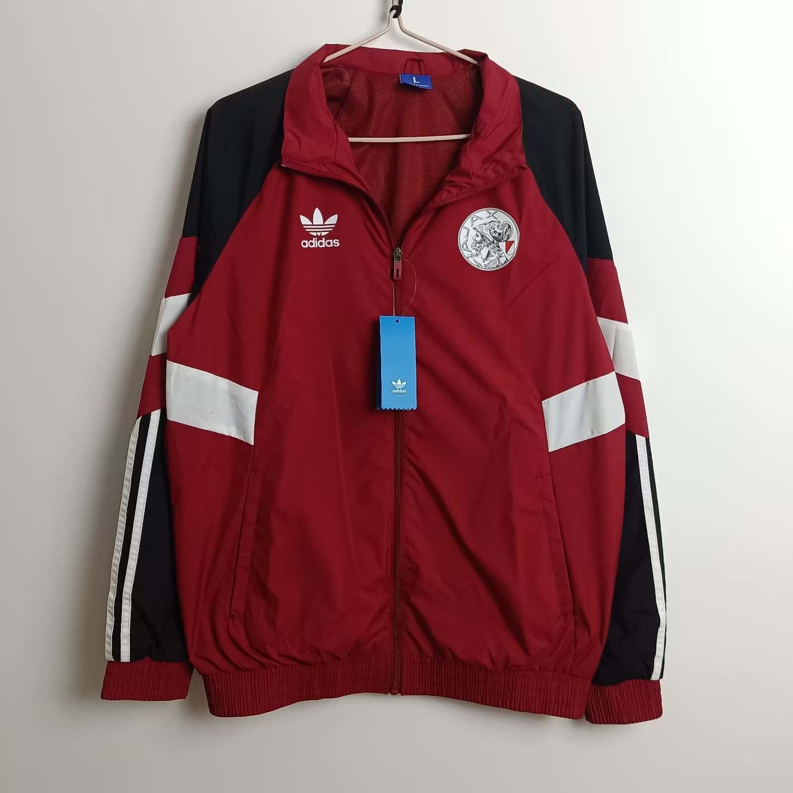2024/2025 Ajax Windbreaker Red Football Shirt 1:1 Thai Quality:football jersey mysite: unitedjerseyfootball 邓江浪:football