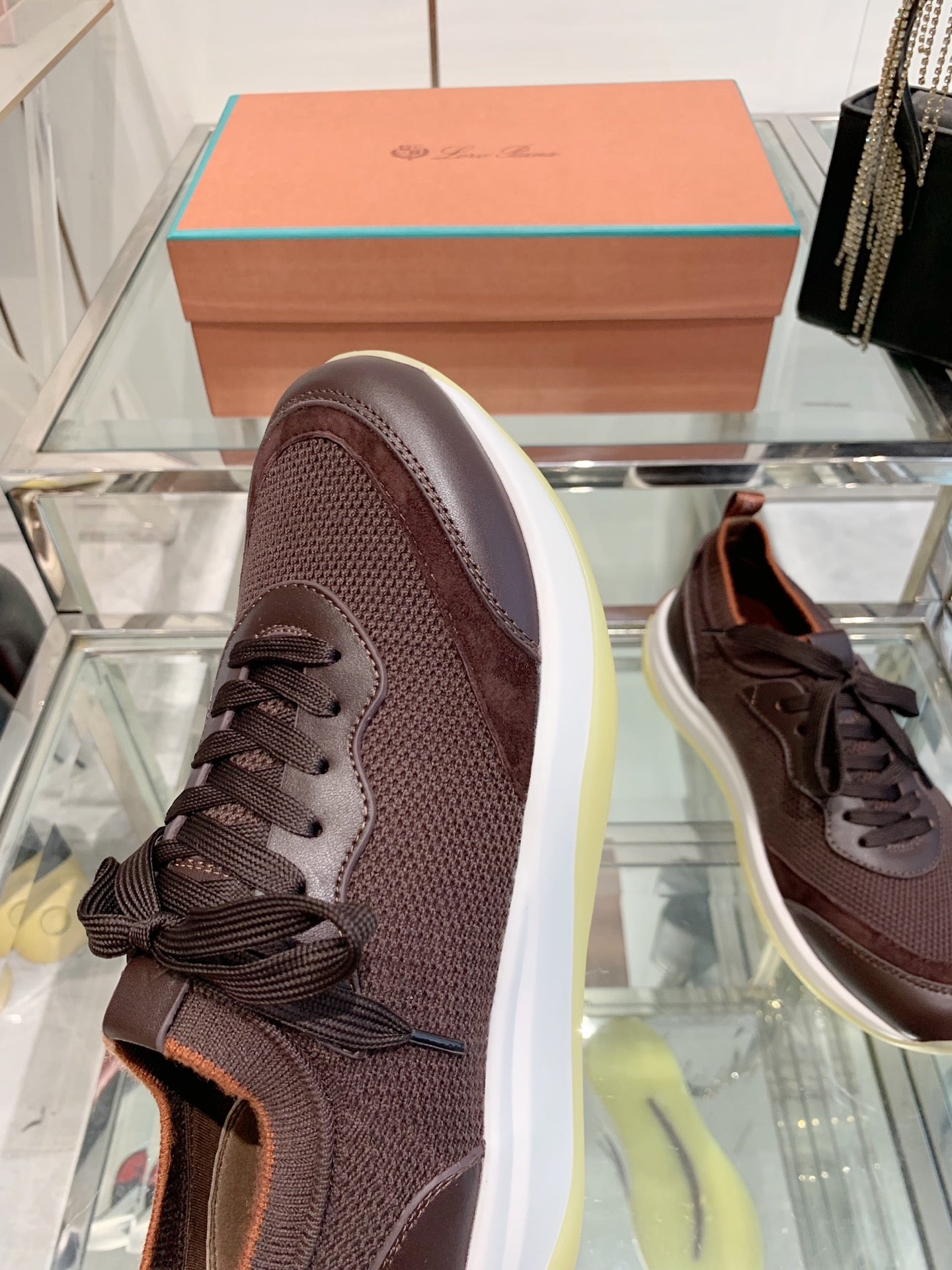 SNEAKER IN MAHOGANY RED CANVAS MIX SUEDE WITH LAMBSKIN、mysite、Cacoeks