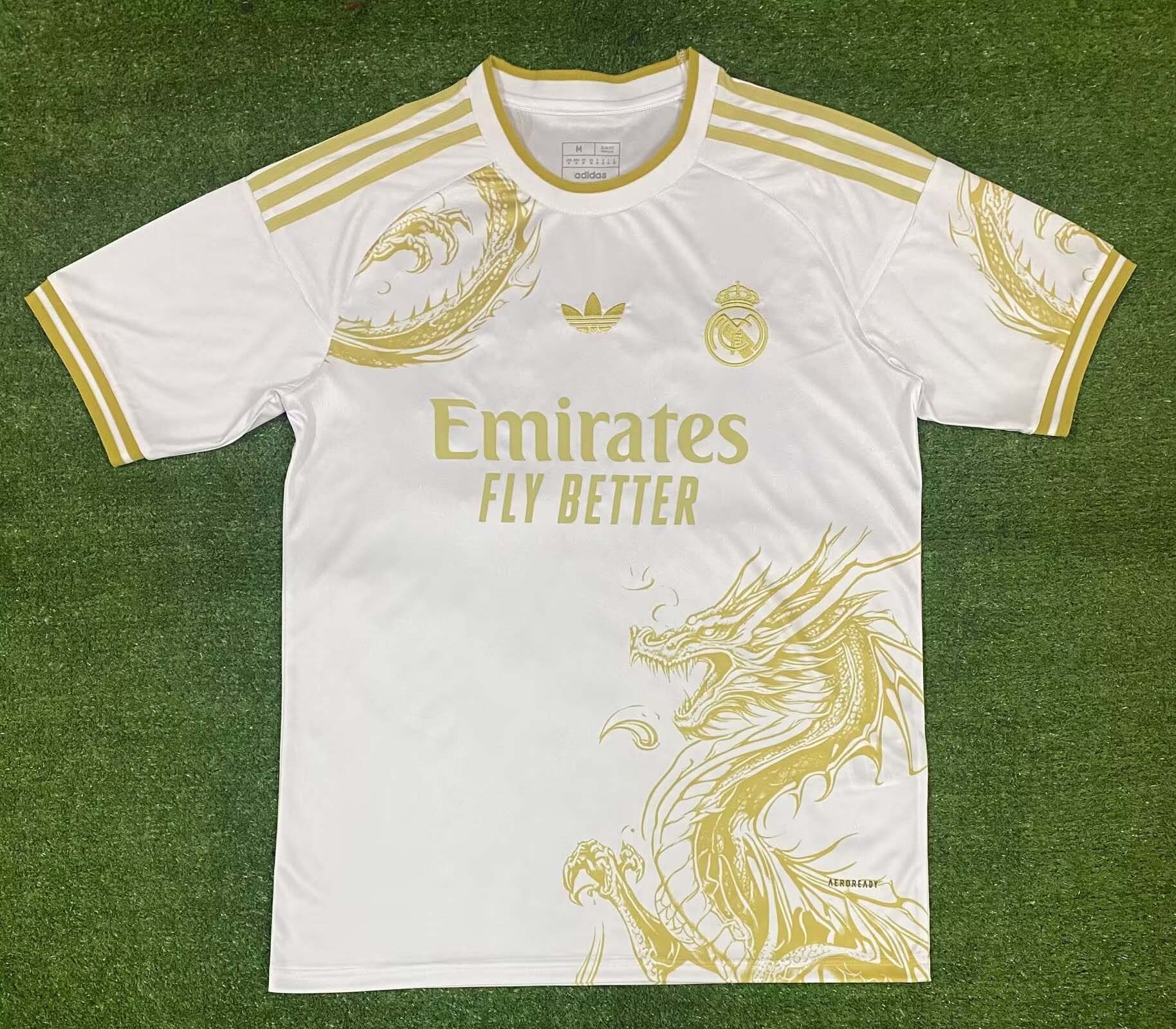 2024/2025 Real Madrid Special Edition White Gold Football Shirt1:1 Thai Quality:football jersey mysite: unitedjerseyfootball 邓江浪:football
