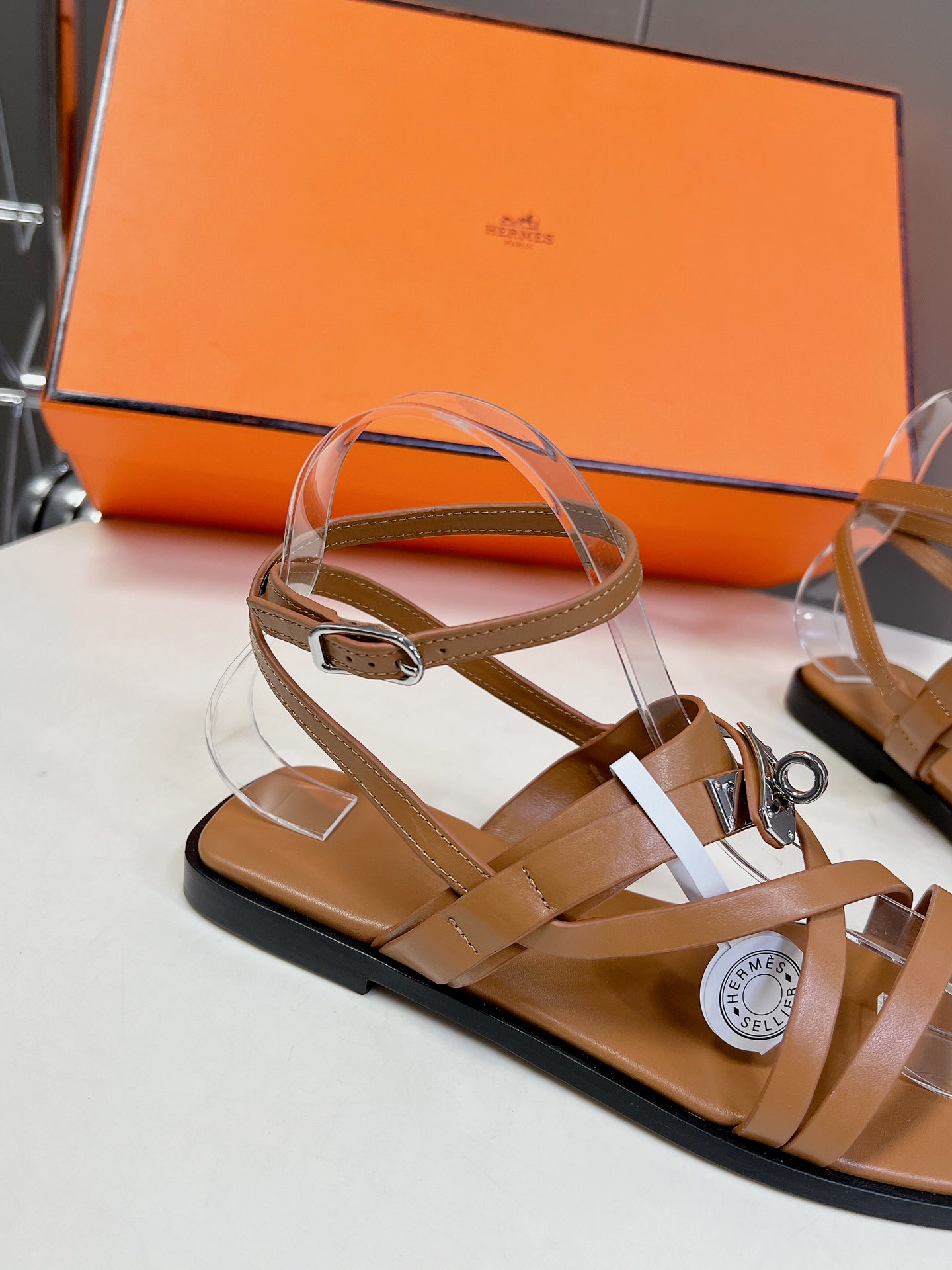 JUNE SANDAL CARAMEL CALFSKIN、mysite、Cacoeks
