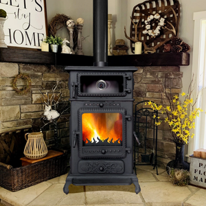 Cast, Iron, Cook, Stove, Oven, Burning, Range, Kitchen, Cooker,  Section, Thermometer, Cabin