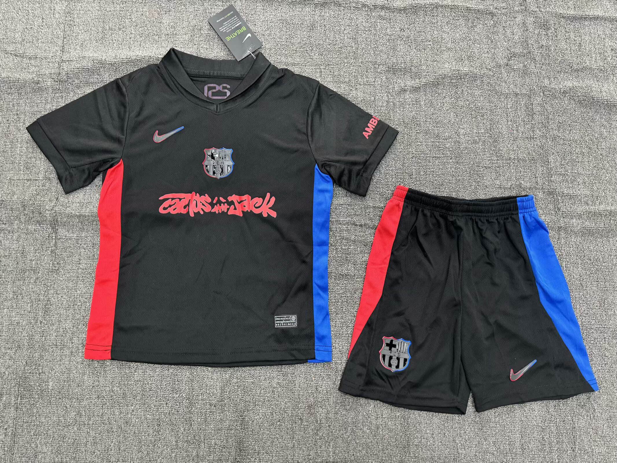 2024/2025 Barcelona Away Travis Scott Joint Edition Football Shirt 1:1 Thai Quality Kids Size:football jersey mysite: unitedjerseyfootball 邓江浪:football