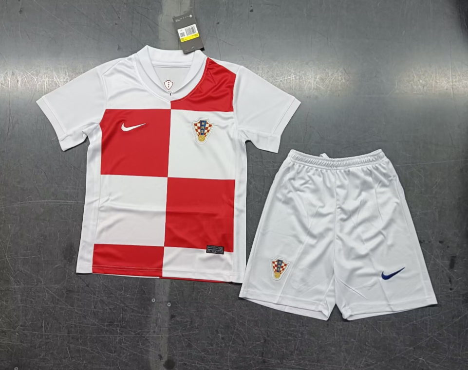 24/25 Croatia Home Football Shirt Kids Size Suit-mysite Custom Football Kit- Nextkits