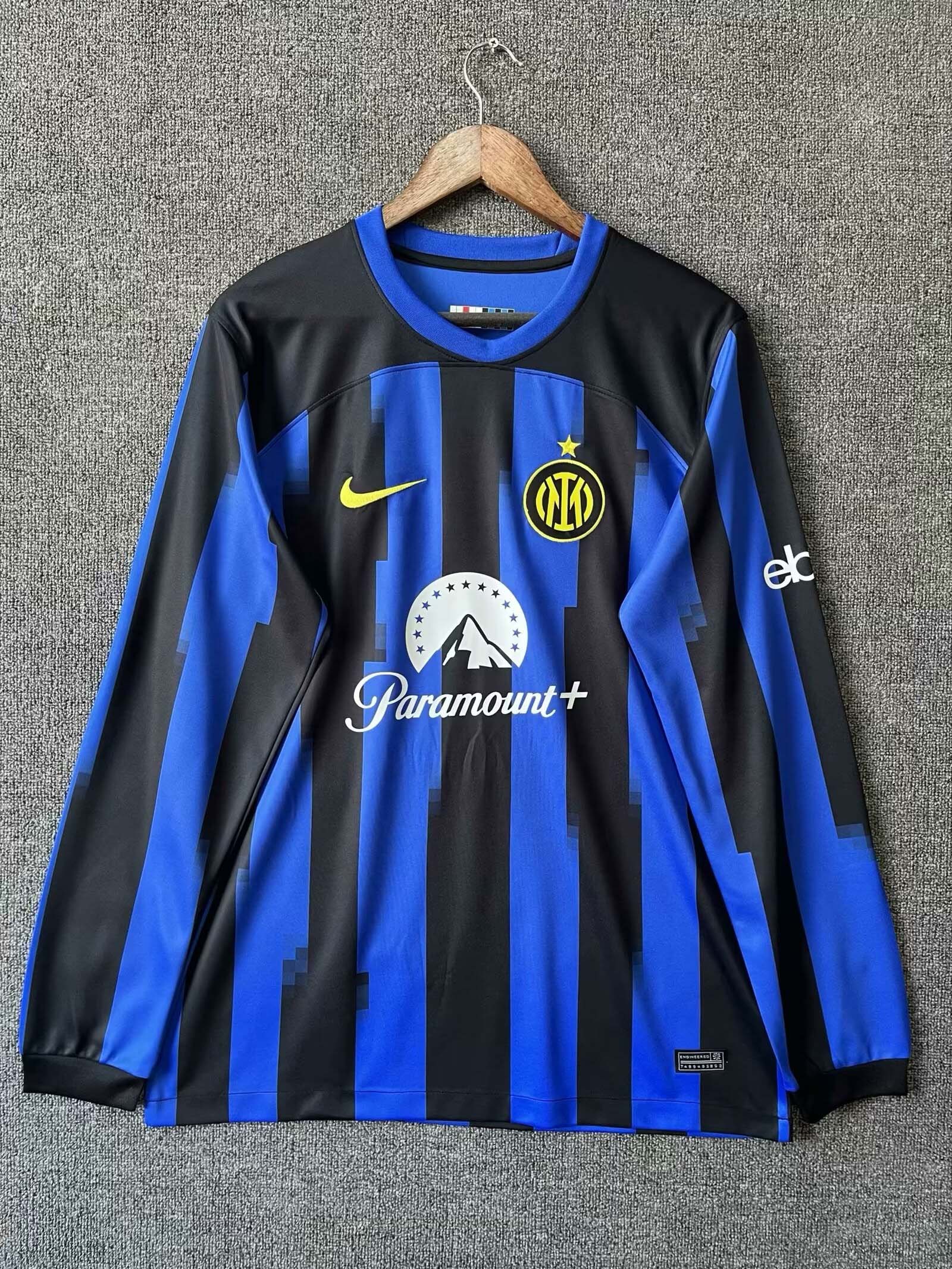 2023/2024 Long Sleeve Inter Milan Home Football Jersey1:1 Quality Thai:football jersey mysite: unitedjerseyfootball 邓江浪:football