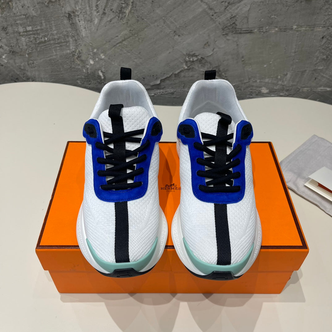 HEROS SNEAKERS WHITE MIX COBALT GOATSKIN、mysite、Cacoeks