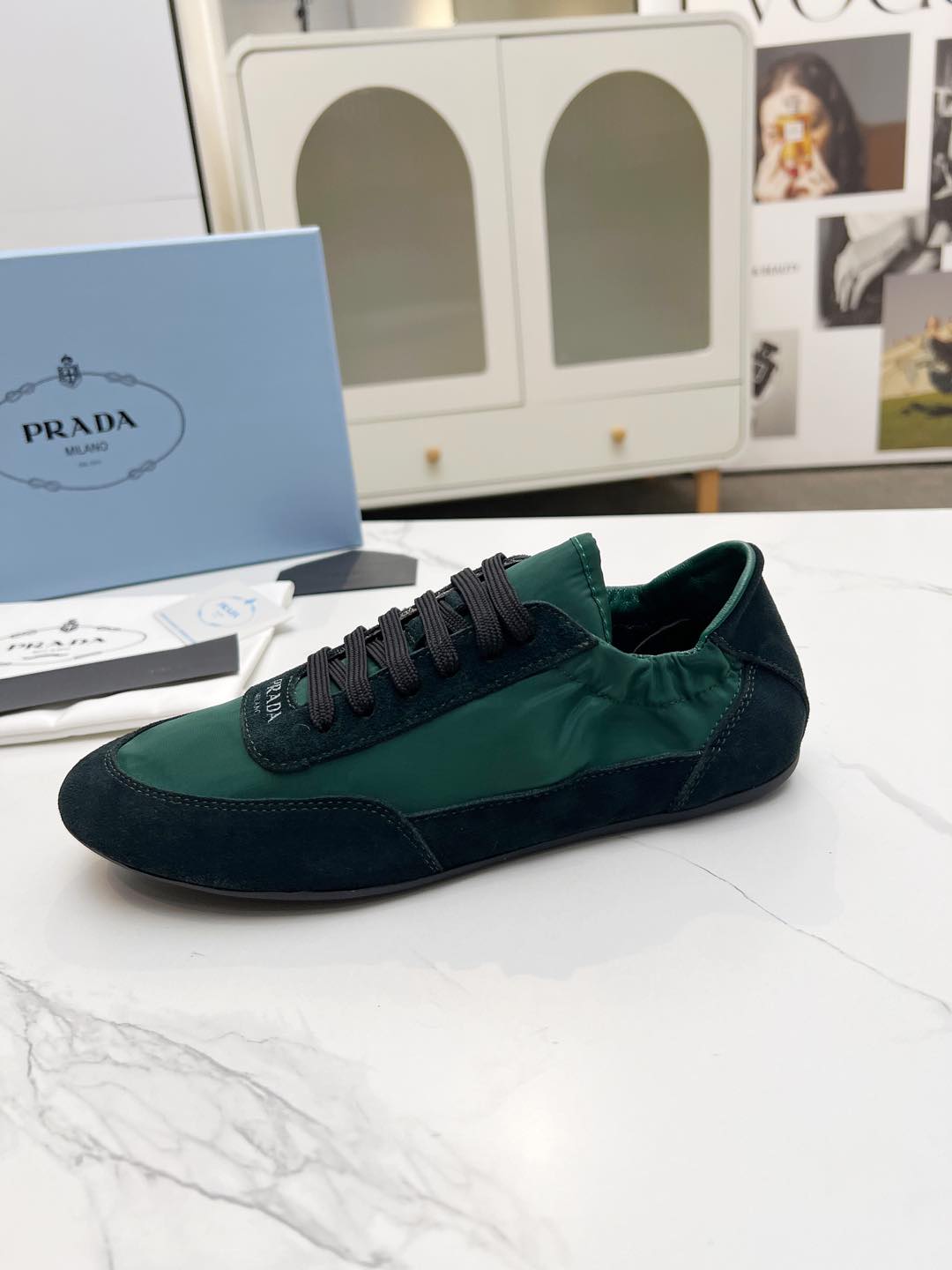 COLLAPSE SNEAKERS IN BLACK SUEDE AND FOREST GREEN NYLON、mysite、Cacoeks