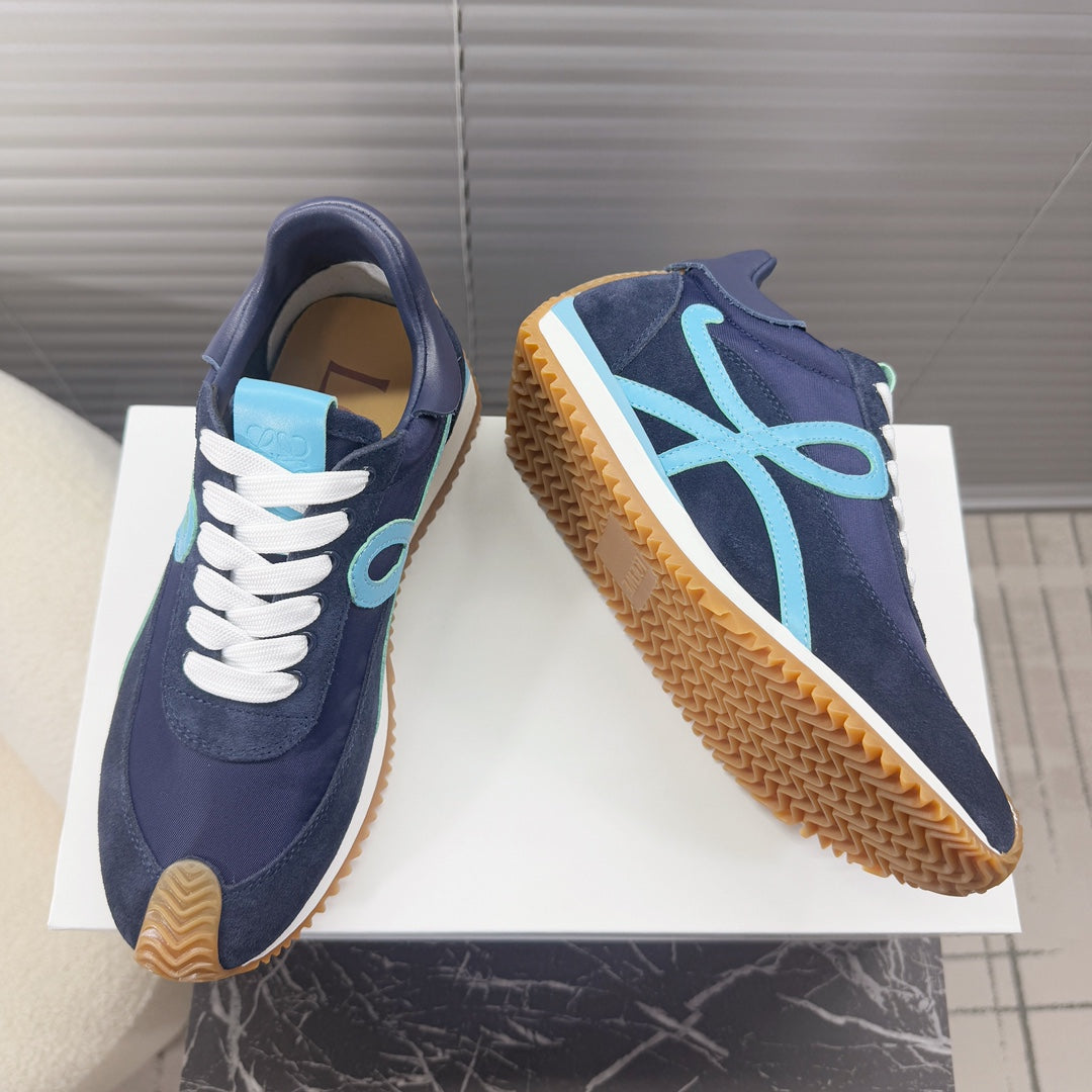 BALLET RUNNER 2.0 IN AEGEAN BLUE SUEDE AND LYCRA FABRIC、mysite、Cacoeks