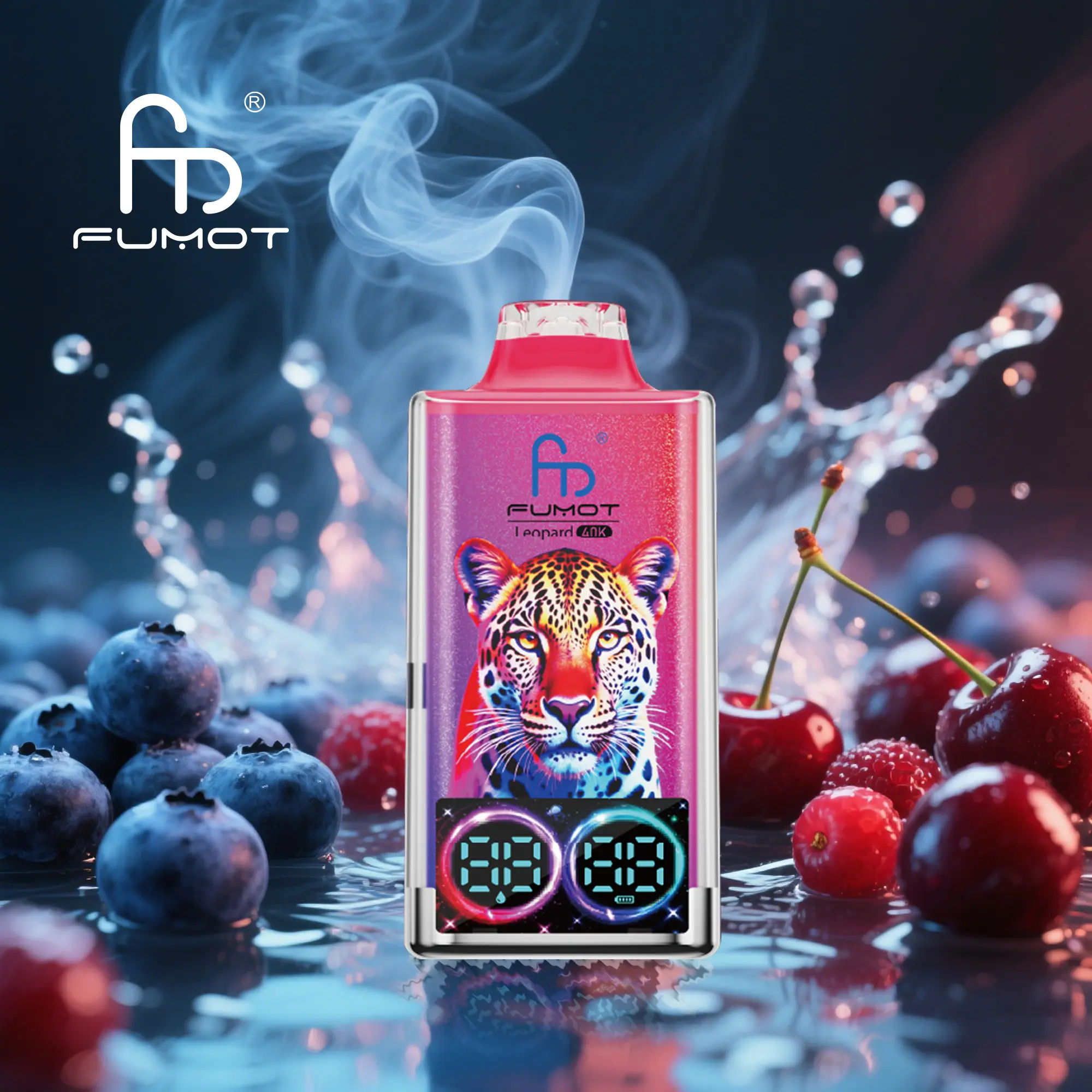  Fumot Leopard 40000 40K Puffs Original Edition Dual Mesh LCD Display Disposable Vapevpae005 vapeing vape