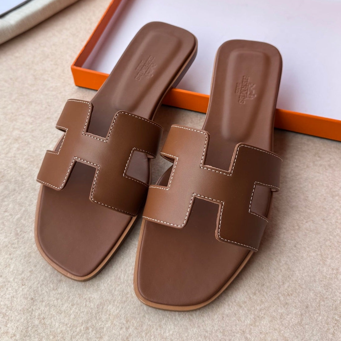0RAN SANDALS IN PECAN BROWN CALFSKIN、mysite、Cacoeks