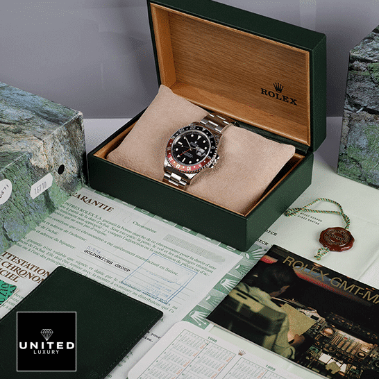 Rolex GMT-Master II Red & Black Bezel Black Dial Coke 16710 Oyster Replica 4 Rolex GMT-Master II Coke 16710 Replica in the Rolex Box & Guarantee Card