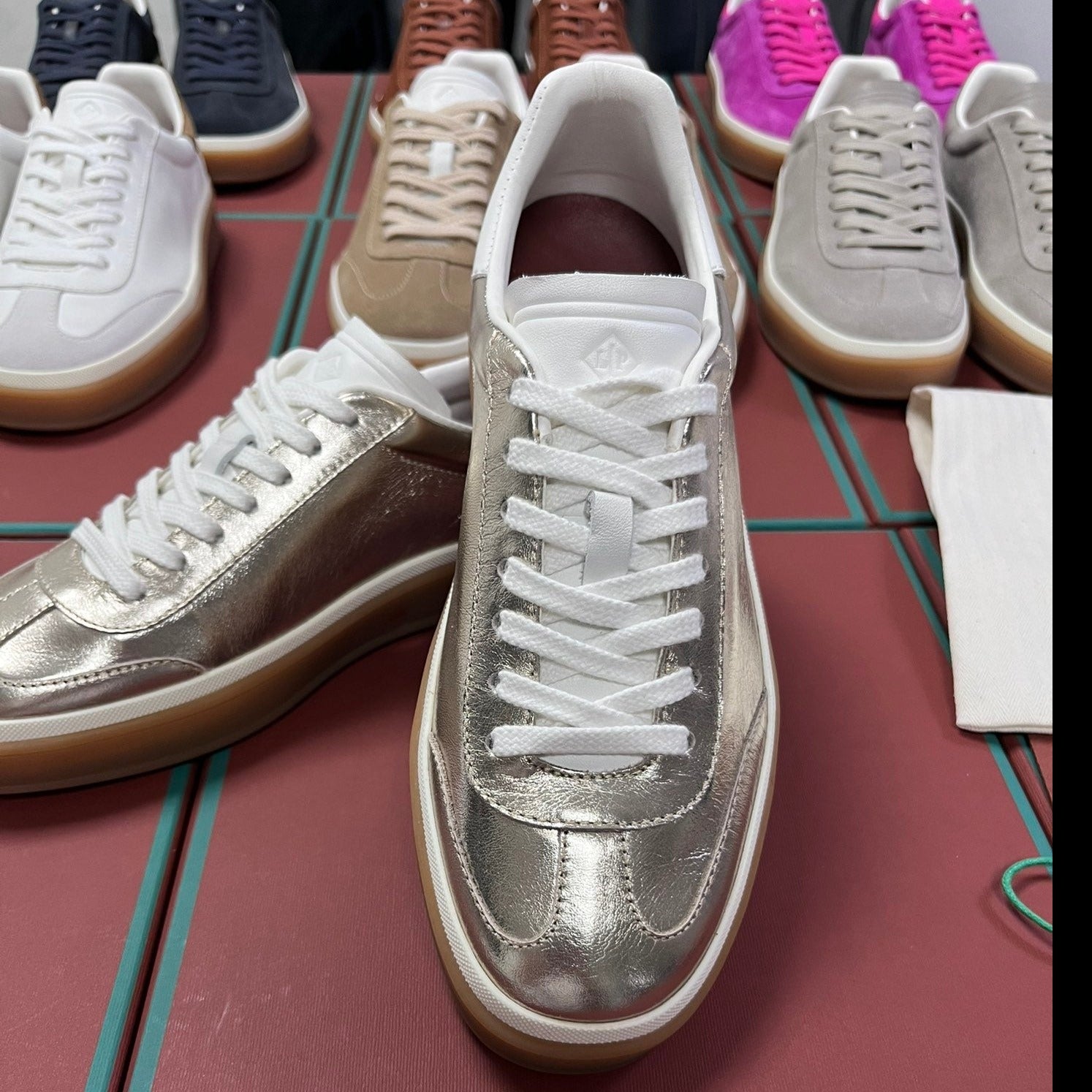 LP TENNIS WALK SNEAKERS SILVER CALFSKIN、mysite、Cacoeks