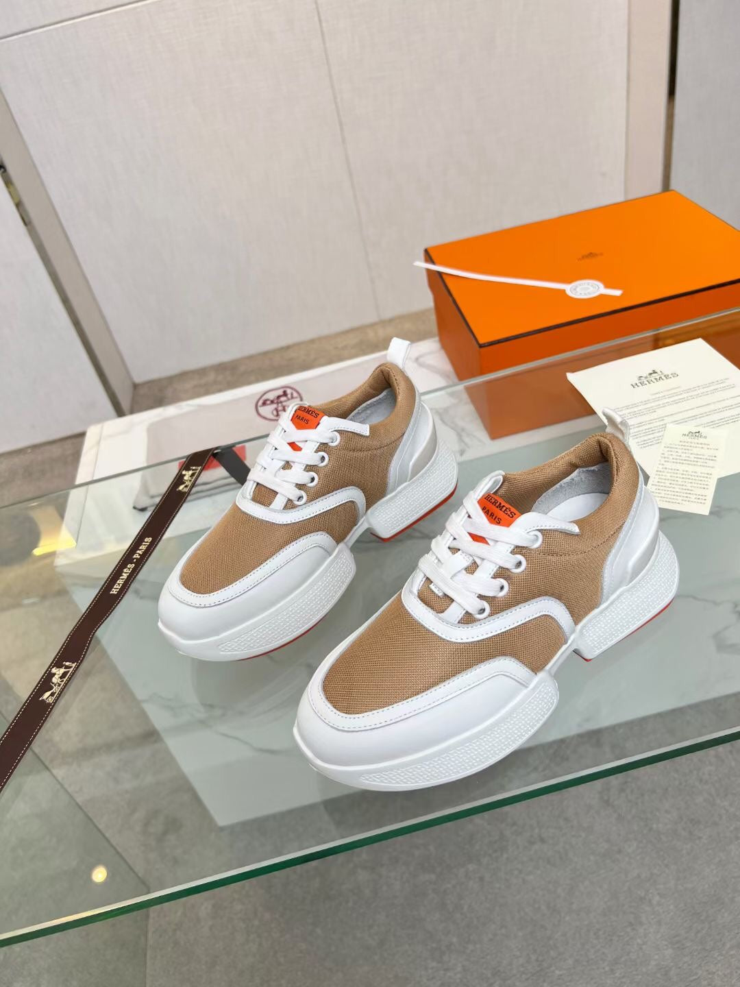 GIGA SNEAKER CARAMEL MIX WHITE CALFSKIN、mysite、Cacoeks