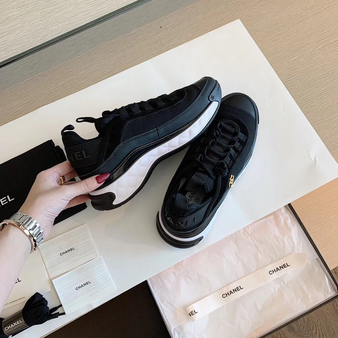 CC Bubble Quilted Trainer Sneaker Black White、mysite、Cacoeks