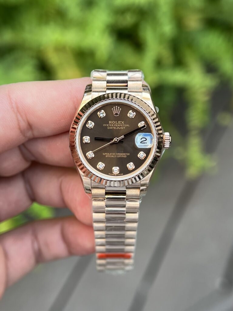 Đồng Hồ Rolex DateJust Nữ Mặt Số Chocolate Replica BP Factory 31mm (5)