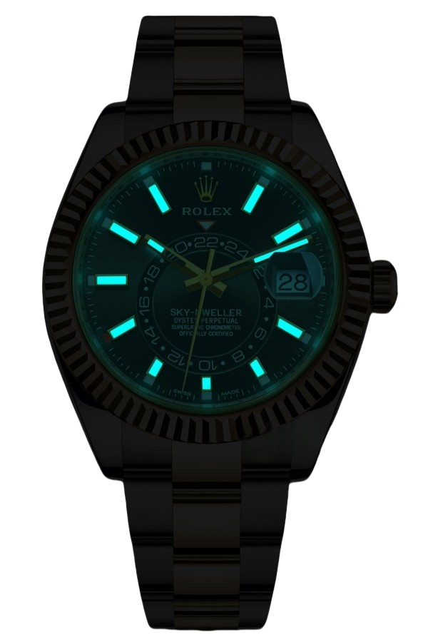 Rolex Sky-Dweller Champagne Dial Super Clone Swiss Replica Watch Oyster Bracelet Ref M326933-0002 Swiss 9001 Movement