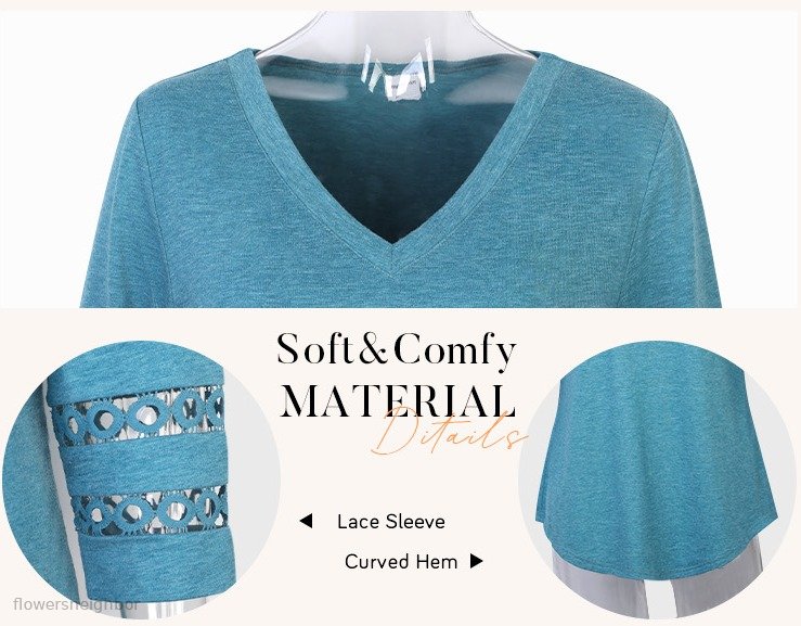 3/4 Length Sleeve Womens Tops Summer Clothes 2025