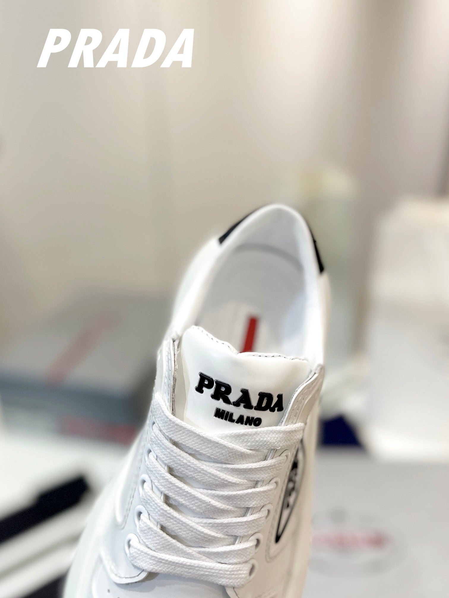 PRA DOWNTOWN THICK-SOLE SNEAKERS WHITE CALFSKIN、mysite、Cacoeks