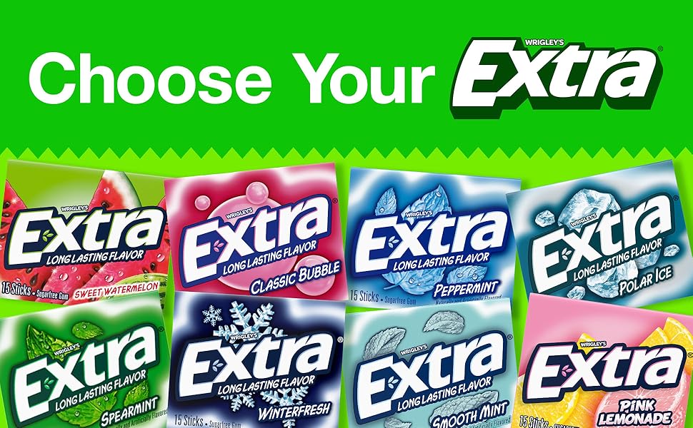 gum, sugarfree gum, sugarless gum, chewing gum