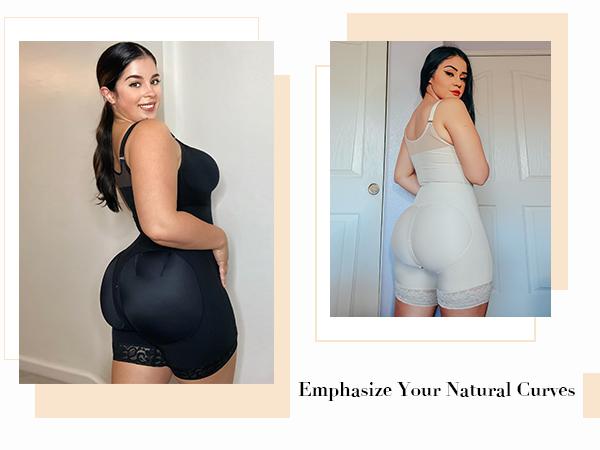 Women��s YIANNA Fajas Colombianas shapewear  Tummy Control Butt Lifter Shaper with Zipper Crotch detachable shoulder strap
