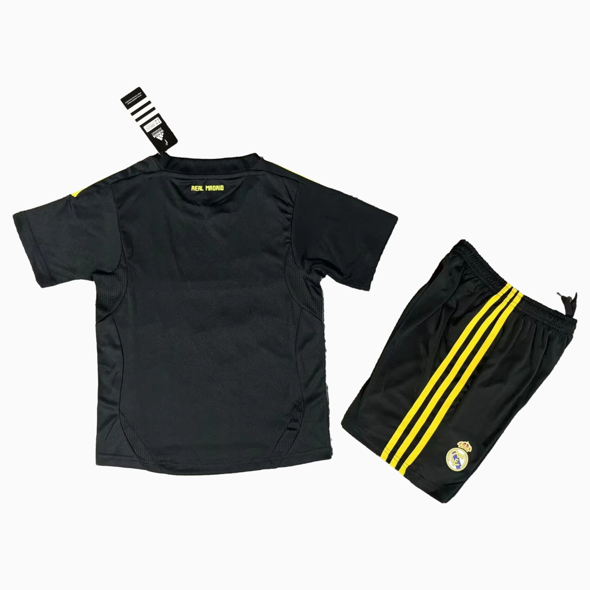Higojerseys-Retro Real Madrid 11-12 Black Goalkeeper Kids Kit