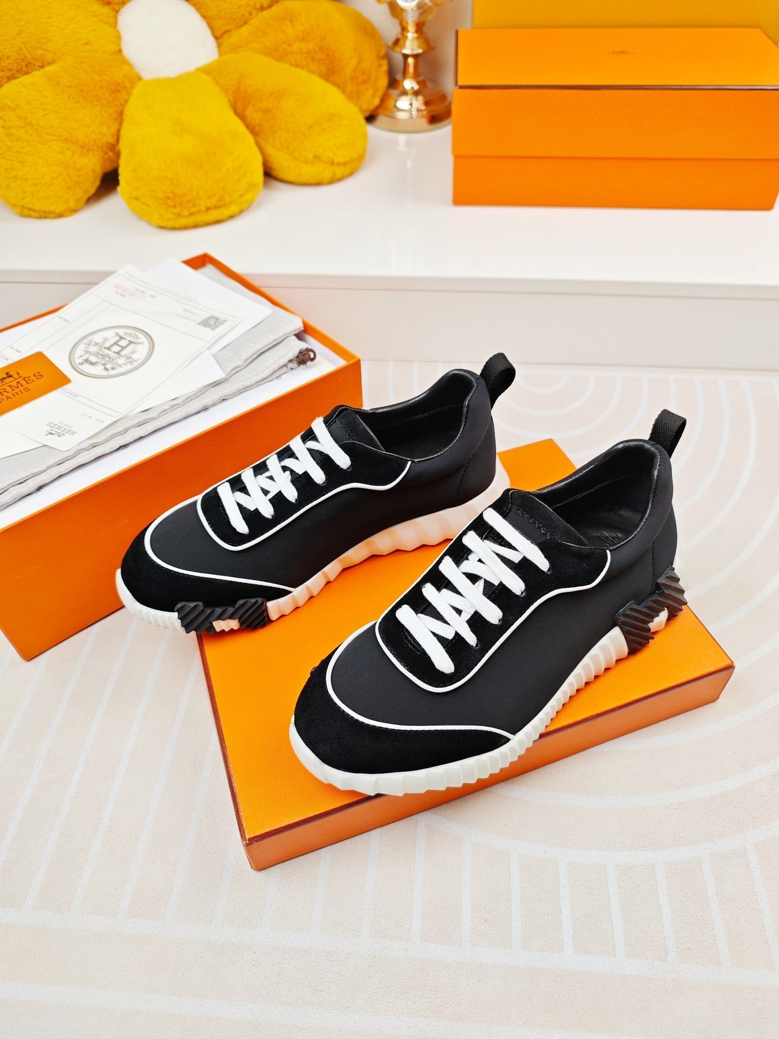 BOUNCING SNEAKERS BLACK CALFSKIN STYLIZED、mysite、Cacoeks