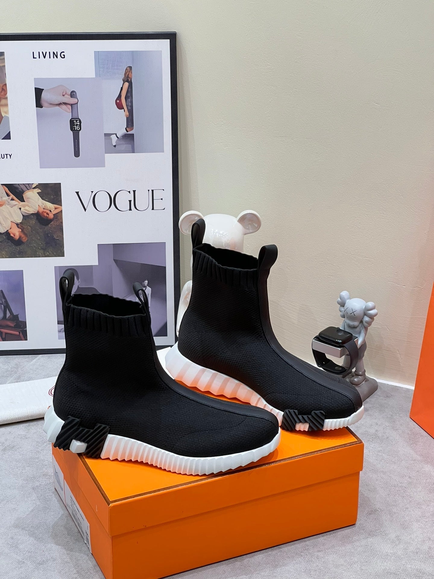 H FUN CLASSIC SNEAKER STYLISH BLACK FABRIC、mysite、Cacoeks