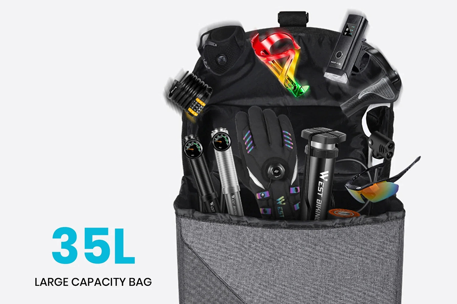 WestBiking 35L Ebike Panniers Rack Bag、mySite、bearsvspackers
